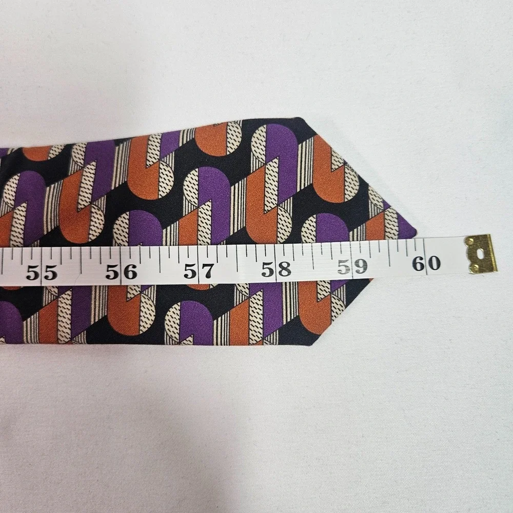 New Murano 100%‎ Silk Made in Italy Tie Men Geometric Print 3